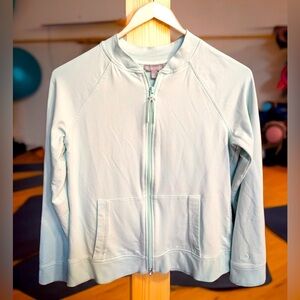 T by Talbots 
Full zip Jacket 
Soft Mint green 
Size small